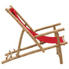 Roter Liegestuhl Bambus und Stoff Retuta