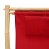 Roter Liegestuhl Bambus und Stoff Retuta