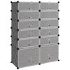 Schwarzes Schuhregal Statescu 94x37x125cm (PP)