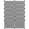 Schwarzes Schuhregal Statescu 94x37x125cm (PP)