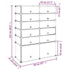 Schwarzes Schuhregal Statescu 94x37x125cm (PP)