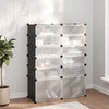 Schwarzes Schuhregal Statescu 94x37x125cm (PP)