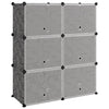 Schuhregal Statescu 84,5x31x93,5cm, schwarz (PP)