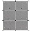 Schuhregal Statescu 84,5x31x93,5cm, schwarz (PP)