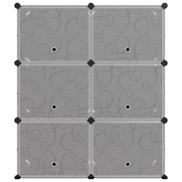 Schuhregal Statescu 84,5x31x93,5cm, schwarz (PP)