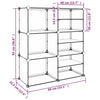 Transparentes Schuhregal Statescu 84x31,5x93cm (pp)