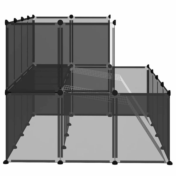 Musta pieneläinhäkki Gebrie 143x107x93cm (pp ja teräs)