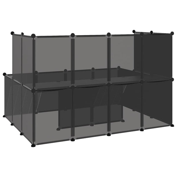 Musta pieneläinhäkki Gebrie 143x107x93cm (pp ja teräs)