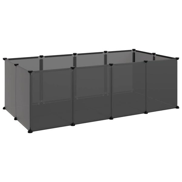 Schwarzer Kleintierkäfig Schekel 144x74x46,5cm (PP und Stahl)
