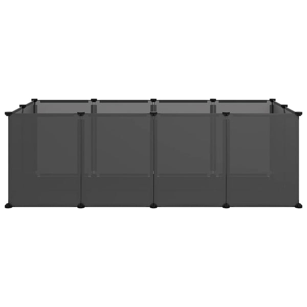 Schwarzer Kleintierkäfig Schekel 144x74x46,5cm (PP und Stahl)