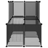 Schwarzer Kleintierkäfig Mictat 142x74x93cm (PP und Stahl)