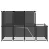 Schwarzer Kleintierkäfig Mictat 142x74x93cm (PP und Stahl)