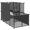 Schwarzer Kleintierkäfig Mictat 142x74x93cm (PP und Stahl)