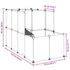 Schwarzer Kleintierkäfig Mictat 142x74x93cm (PP und Stahl)