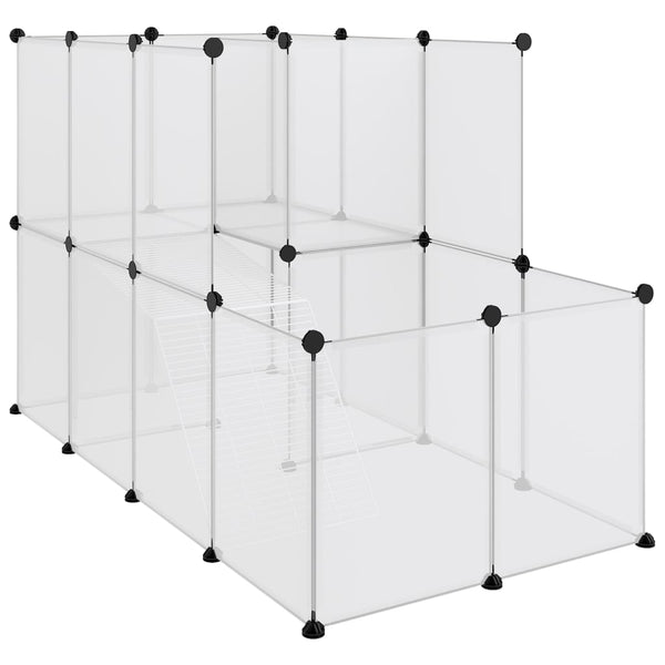 Transparentes Kleintiergehege Mictat 142x74x93cm (PP und Stahl)