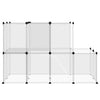 Transparentes Kleintiergehege Mictat 142x74x93cm (PP und Stahl)