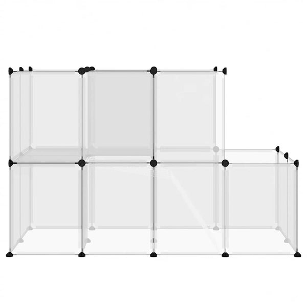 Transparentes Kleintiergehege Mictat 142x74x93cm (PP und Stahl)