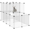 Transparentes Kleintiergehege Mictat 142x74x93cm (PP und Stahl)