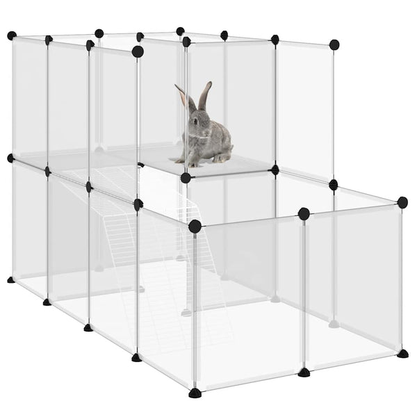 Transparentes Kleintiergehege Mictat 142x74x93cm (PP und Stahl)