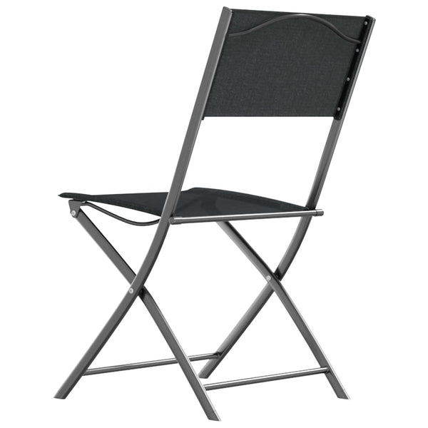 Schwarze Klappstühle Minerua 4 Stk. (Stahl und Textilene)