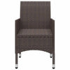 Braunes 3-teiliges Outdoor-Essgruppe Camila (mit Kissen)