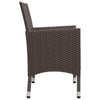 Braunes 3-teiliges Outdoor-Essgruppe Camila (mit Kissen)