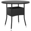Schwarz 3-teiliges Bistro-Set Gentilia (Polyrattan und gehärtetes Glas)