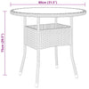 Schwarz 3-teiliges Bistro-Set Gentilia (Polyrattan und gehärtetes Glas)