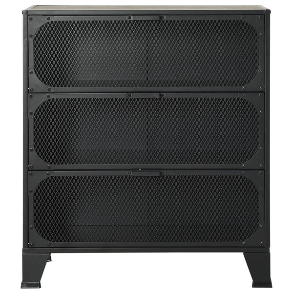 Harmaa säilytyskaapit Debby 72x36x82cm (2 kpl, metalli ja mdf)