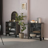 Harmaa säilytyskaapit Debby 72x36x82cm (2 kpl, metalli ja mdf)