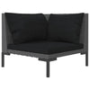 Gartensofa mit Kissen Gioconda (halbrundes Polyrattan)