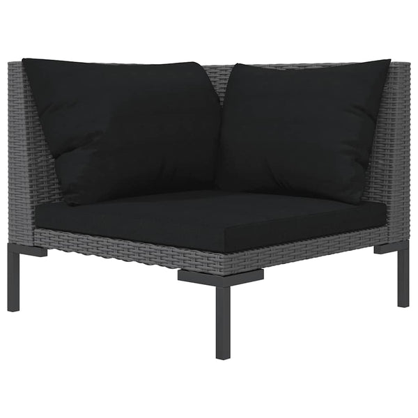 Gartensofa mit Kissen Gioconda (halbrundes Polyrattan)