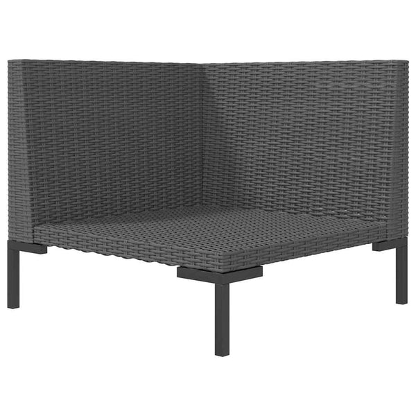 Gartensofa mit Kissen Gioconda (halbrundes Polyrattan)