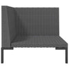 Gartensofa mit Kissen Gioconda (halbrundes Polyrattan)