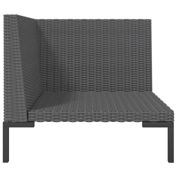 Gartensofa mit Kissen Gioconda (halbrundes Polyrattan)