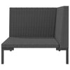 Gartensofa mit Kissen Gioconda (halbrundes Polyrattan)
