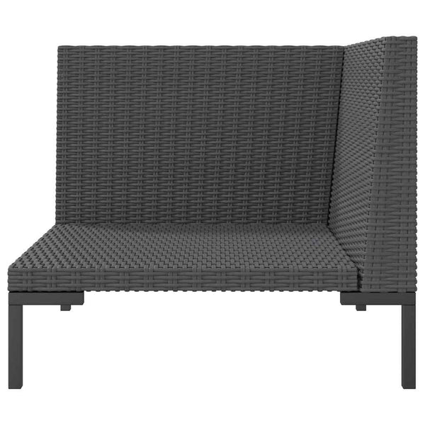 Gartensofa mit Kissen Gioconda (halbrundes Polyrattan)
