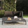 Gartensofa mit Kissen Gioconda (halbrundes Polyrattan)