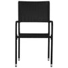 Schwarze Essstühle Eustonia (2er-Set, stapelbar, Polyrattan)