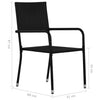 Schwarze Essstühle Eustonia (2er-Set, stapelbar, Polyrattan)