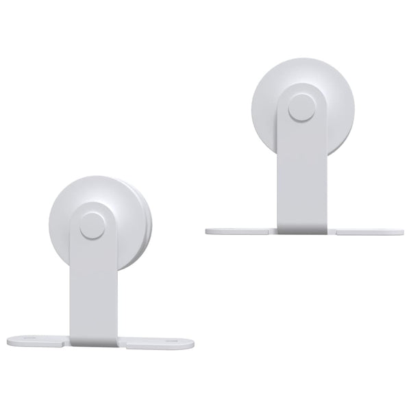 Weißes Schiebetürbeschlag-Set Nichiforos 183cm (Stahl)
