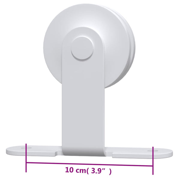 Weißes Schiebetürbeschlag-Set Nichiforos 183cm (Stahl)