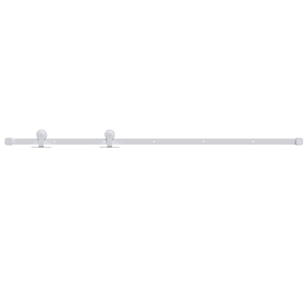Weißes Schiebetür-Montageset Nichiforos 200cm (Stahl)