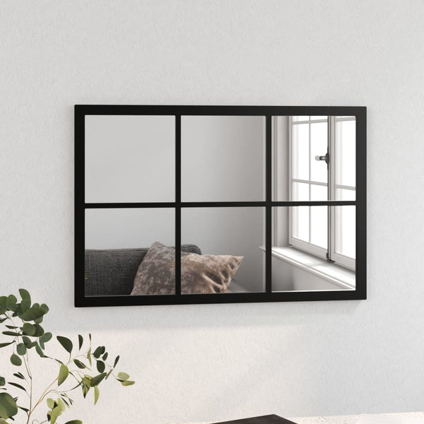 Schwarzer Wandspiegel Puggioli 60x40cm (Metall)