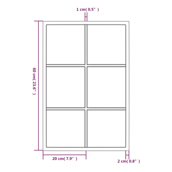 Schwarzer Wandspiegel Puggioli 60x40cm (Metall)