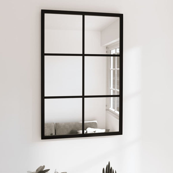 Schwarzer Wandspiegel Puggioli 60x40cm (Metall)