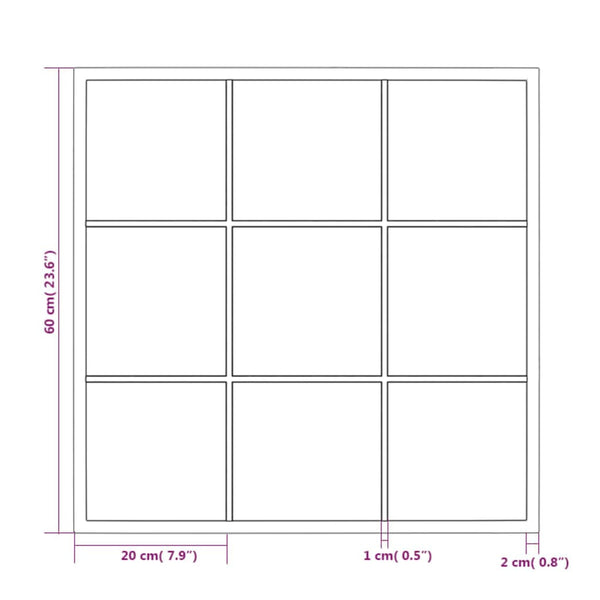 Schwarzer Wandspiegel Puggioli 60x60cm (Metall)