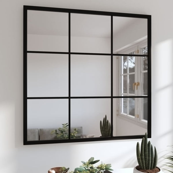 Schwarzer Wandspiegel Puggioli 60x60cm (Metall)