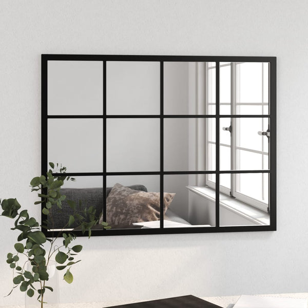 Schwarzer Wandspiegel Puggioli 80x60cm (Metall)