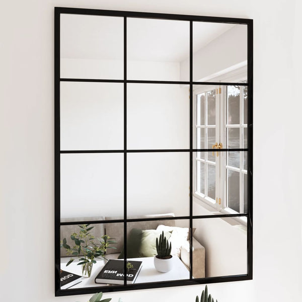 Schwarzer Wandspiegel Puggioli 80x60cm (Metall)